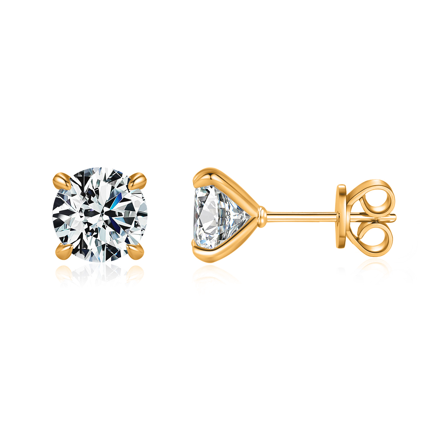 Olivie Stříbrné náušnice MOISSANITE ROSE 9734 Ag 925; ≤1,3 g.
