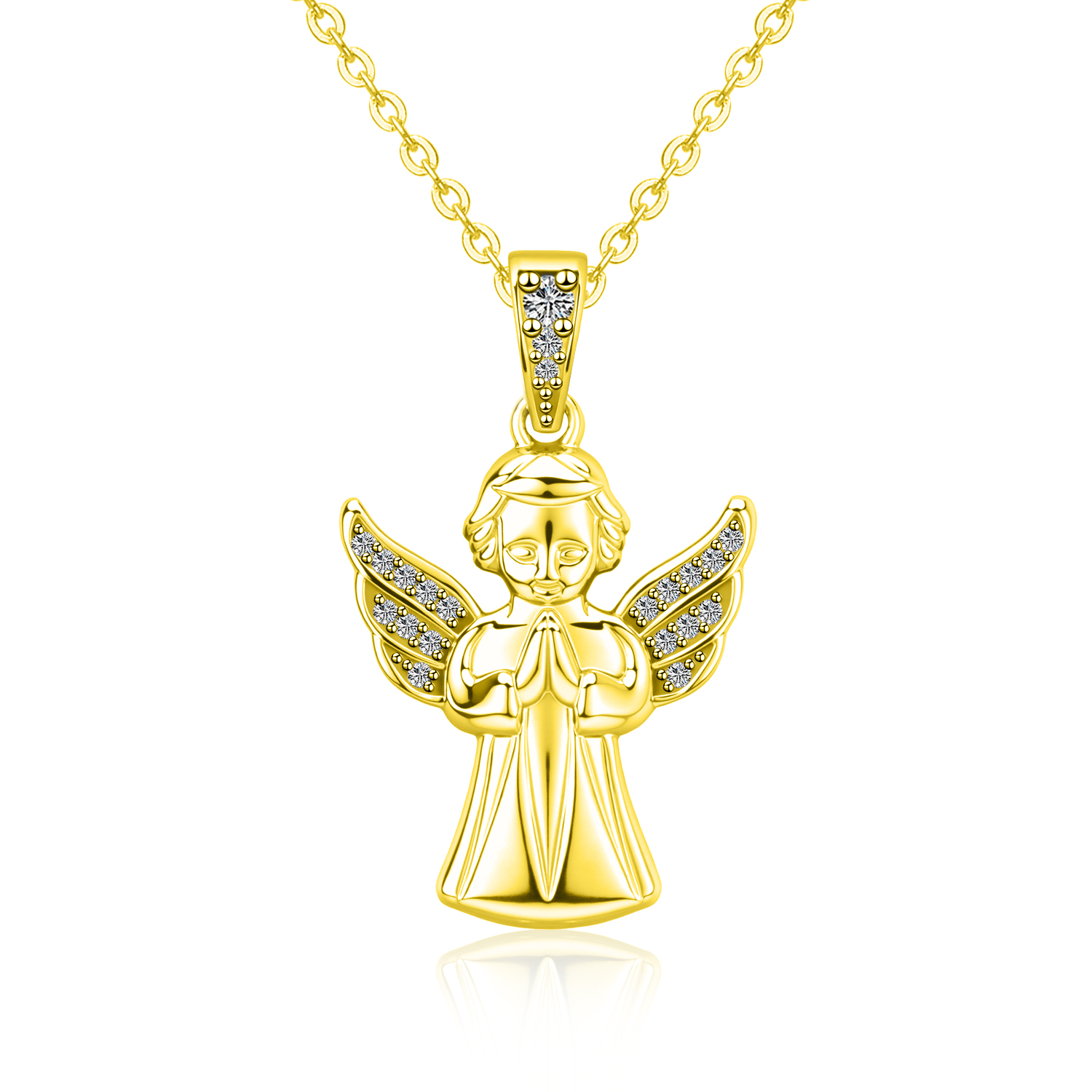 Olivie Stříbrný náhrdelník ANDĚL GOLD 9821 Ag 925; ≤4,1 g.