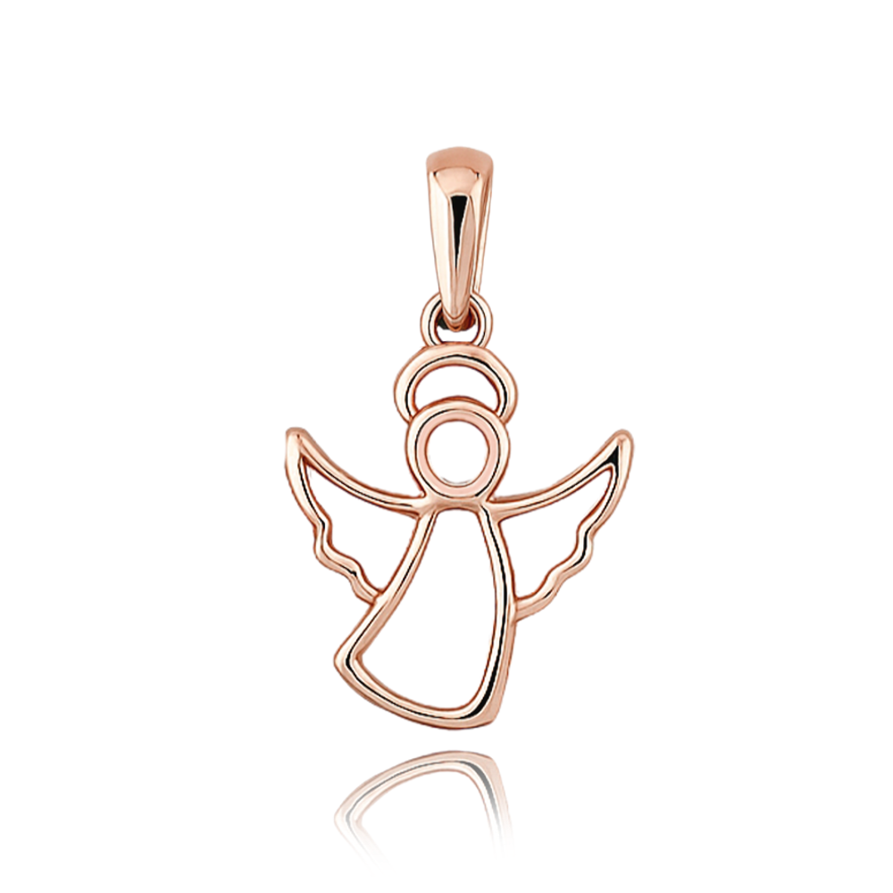 MINET Elegantní zlatý přívěs z růžového zlata anděl Au 585/1000