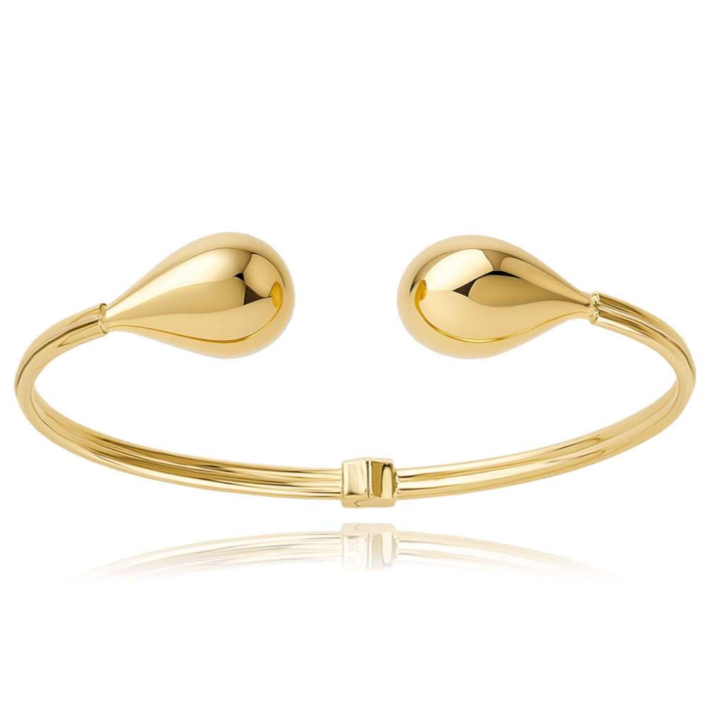 MINET Elegantní zlatý náramek s kapkami Au 585/1000