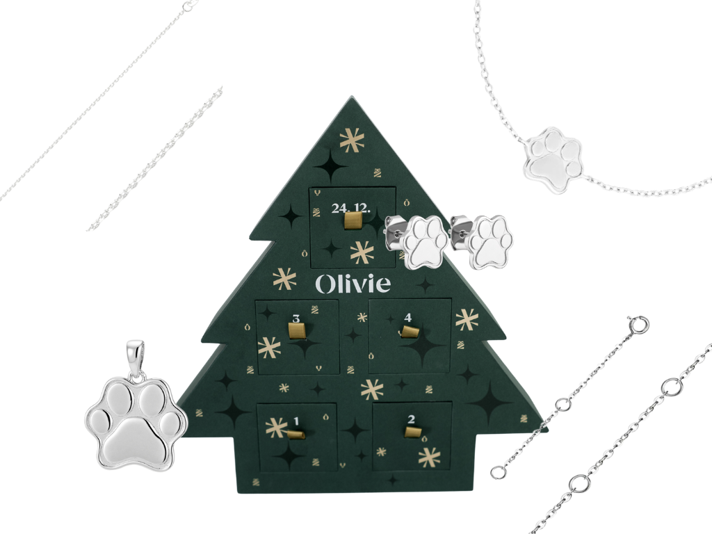 Olivie Adventní kalendář TLAPKA 9881 Ag 925