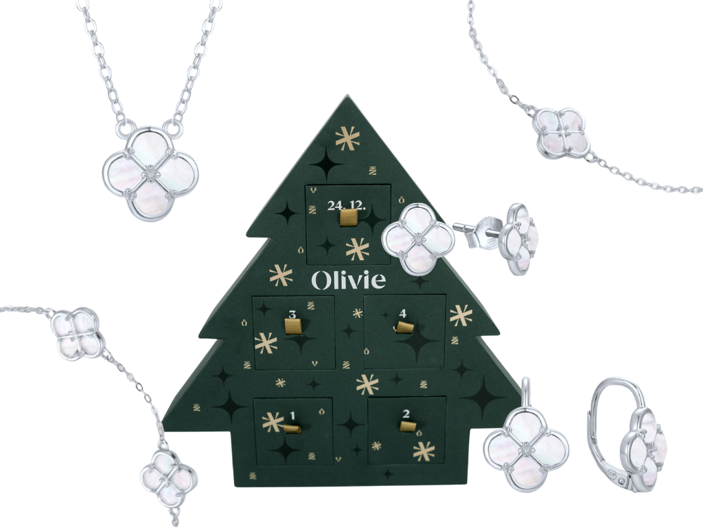 Olivie Adventní kalendář s bílou perletí TALIS 9883 Ag 925