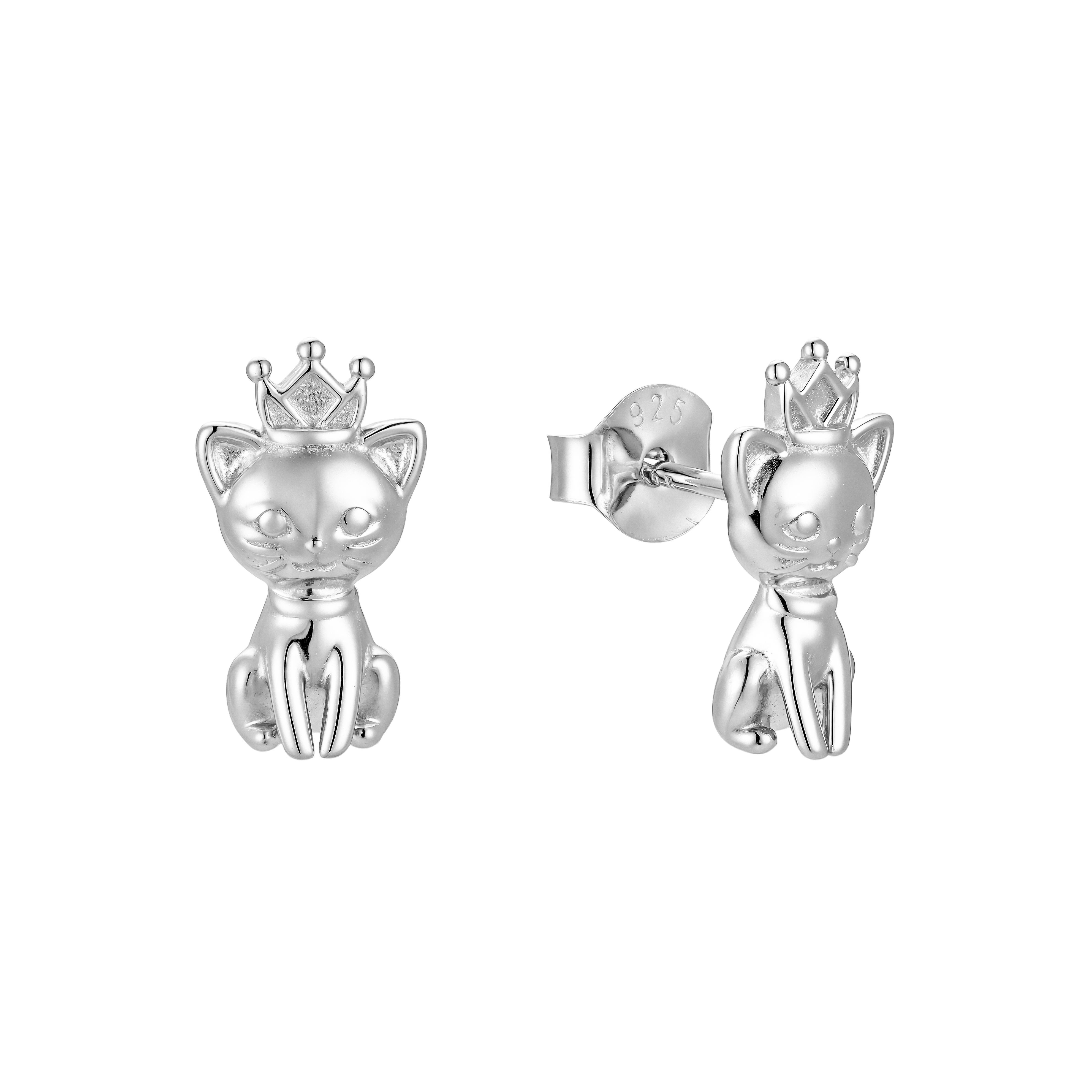 Olivie Stř&iacute;brn&eacute; n&aacute;u&scaron;nice KOČKA 9943 Ag 925; &le;2,5 g.