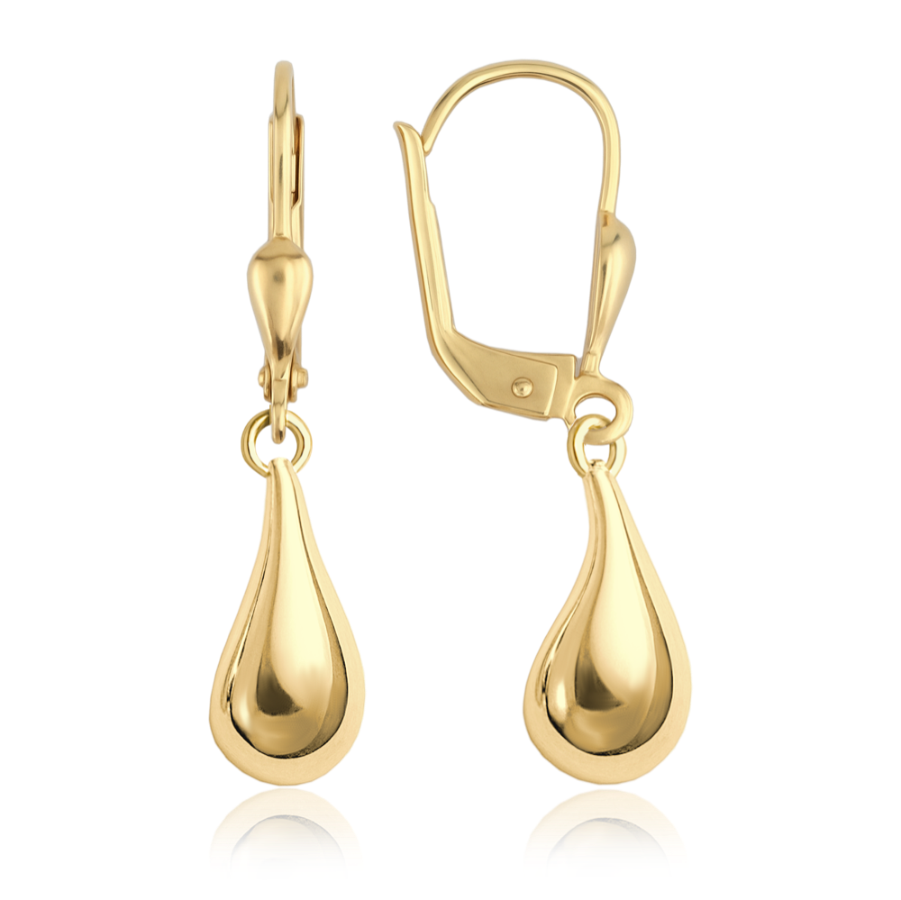MINET Elegantní zlaté náušnice kapky Au 585/1000