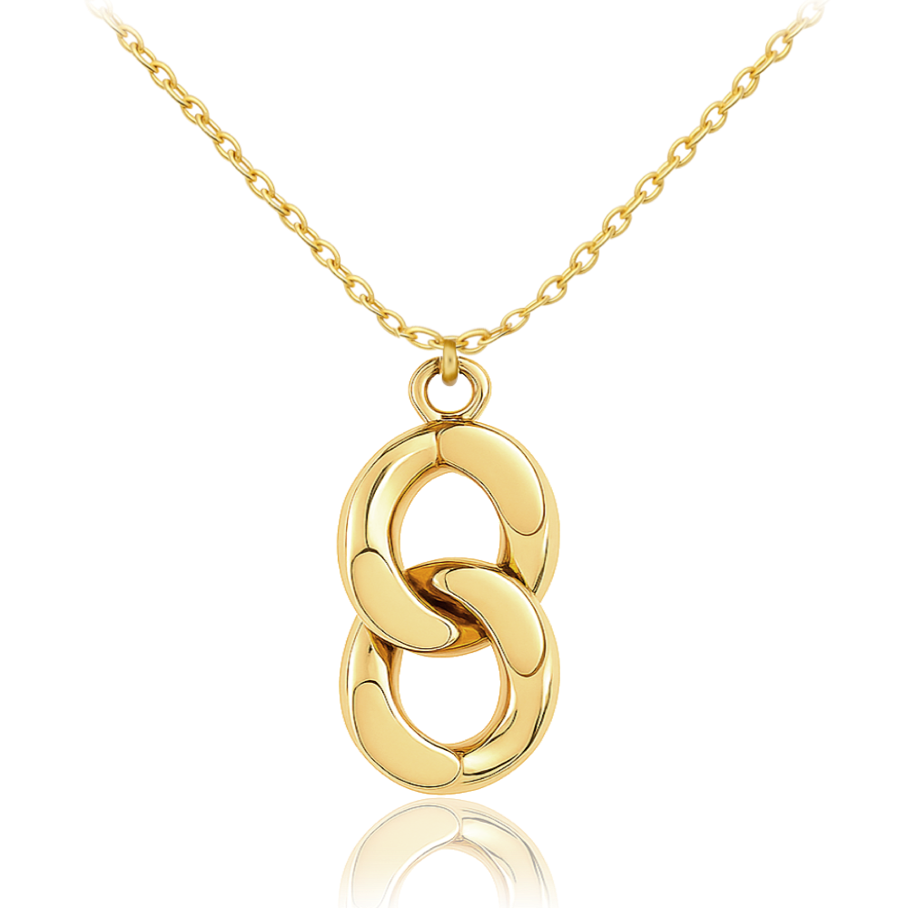 MINET Luxusní zlatý náhrdelník Au 585/1000