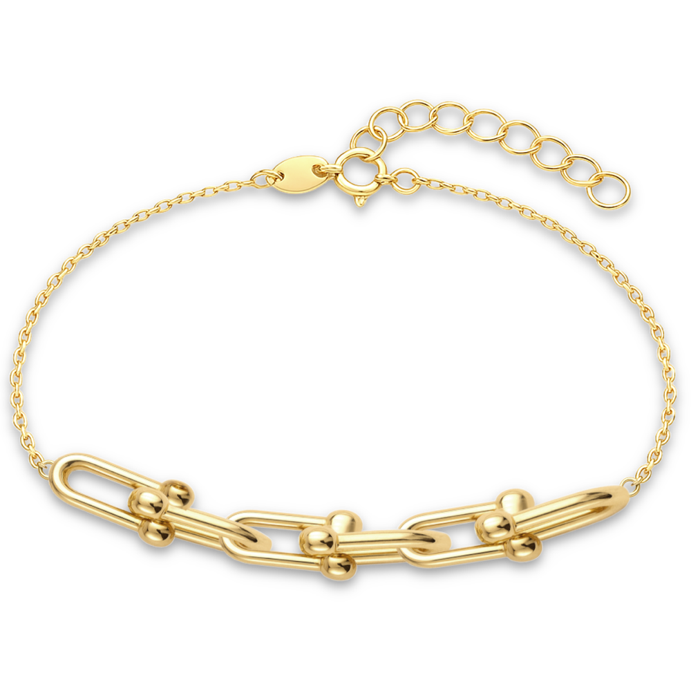 MINET Elegantní zlatý náramek kulička Au 585/1000