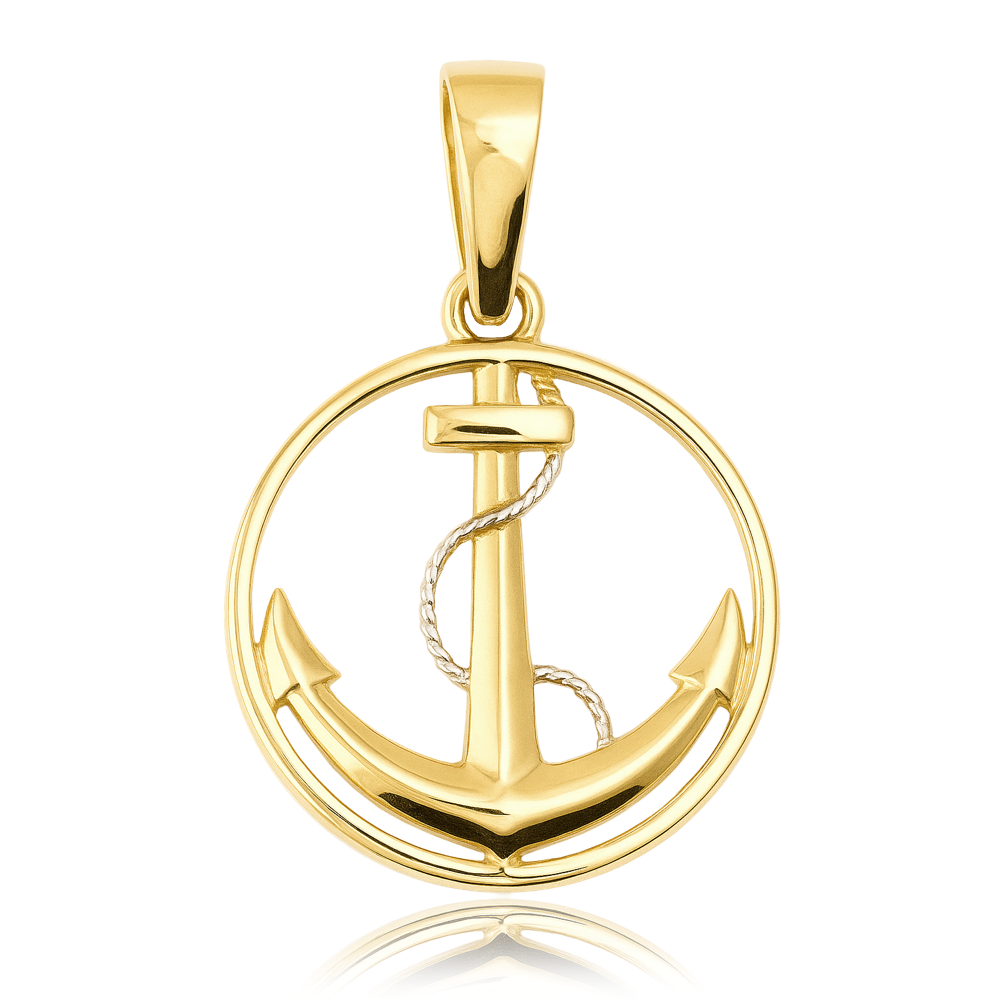 MINET Zlatý přívěsek kotva Au 585/1000