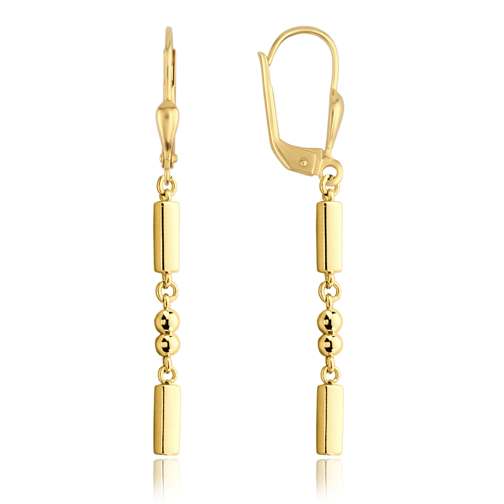 MINET Moderní zlaté náušnice s patentem Au 585/1000