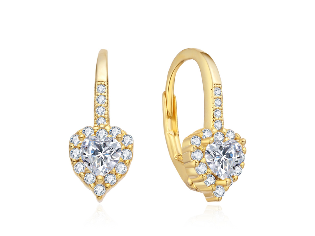 Olivie Dětské stříbrné náušnice SRDÍČKO 10003