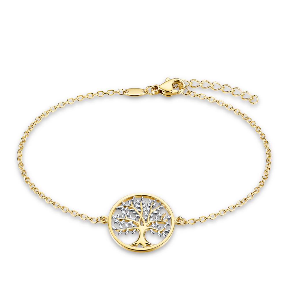 MINET Elegantní zlatý náramek strom Au 585/1000