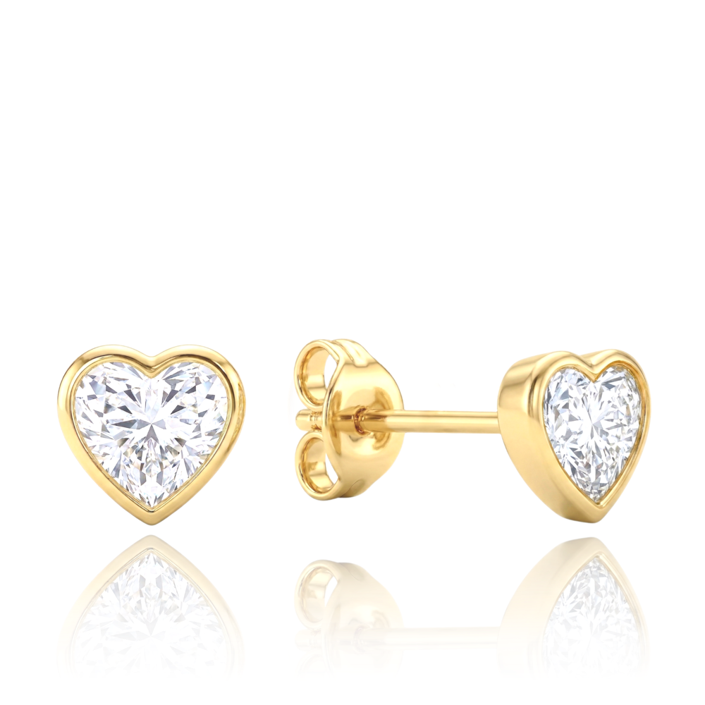 MINET Zlat&eacute; n&aacute;u&scaron;nice srd&iacute;čka s b&iacute;l&yacute;mi zirkony Au 585/1000