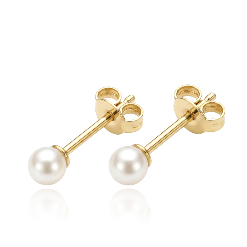 MINET Decentní zlaté náušnice s perlou Au 585/1000