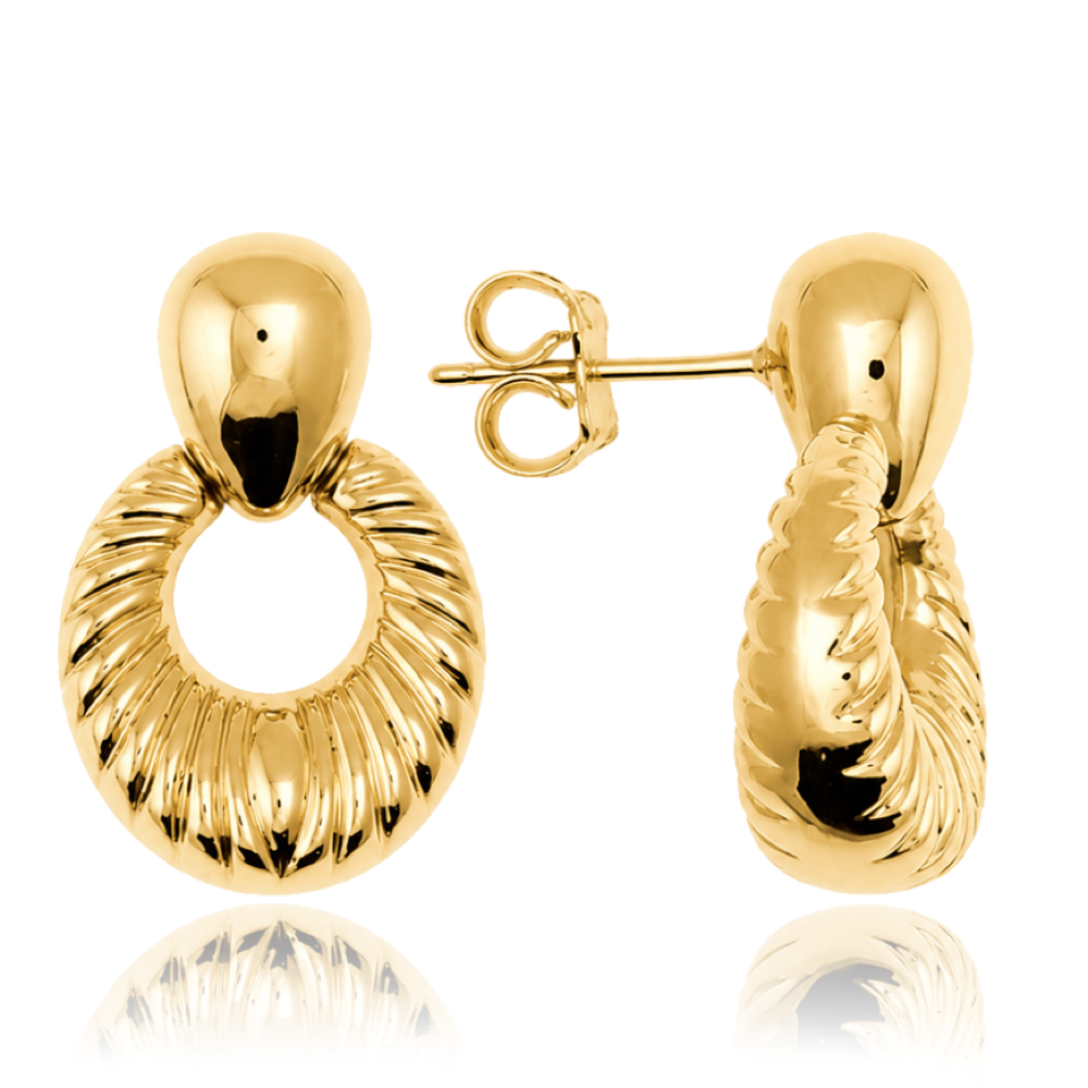 MINET Moderní zlaté náušnice Au 585/1000