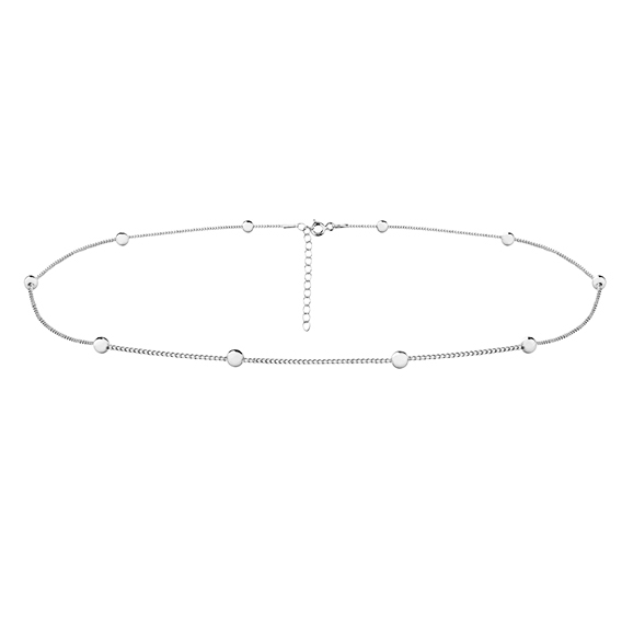 OLIVIE CHOKER kuličkový stříbrný řetízek 1613