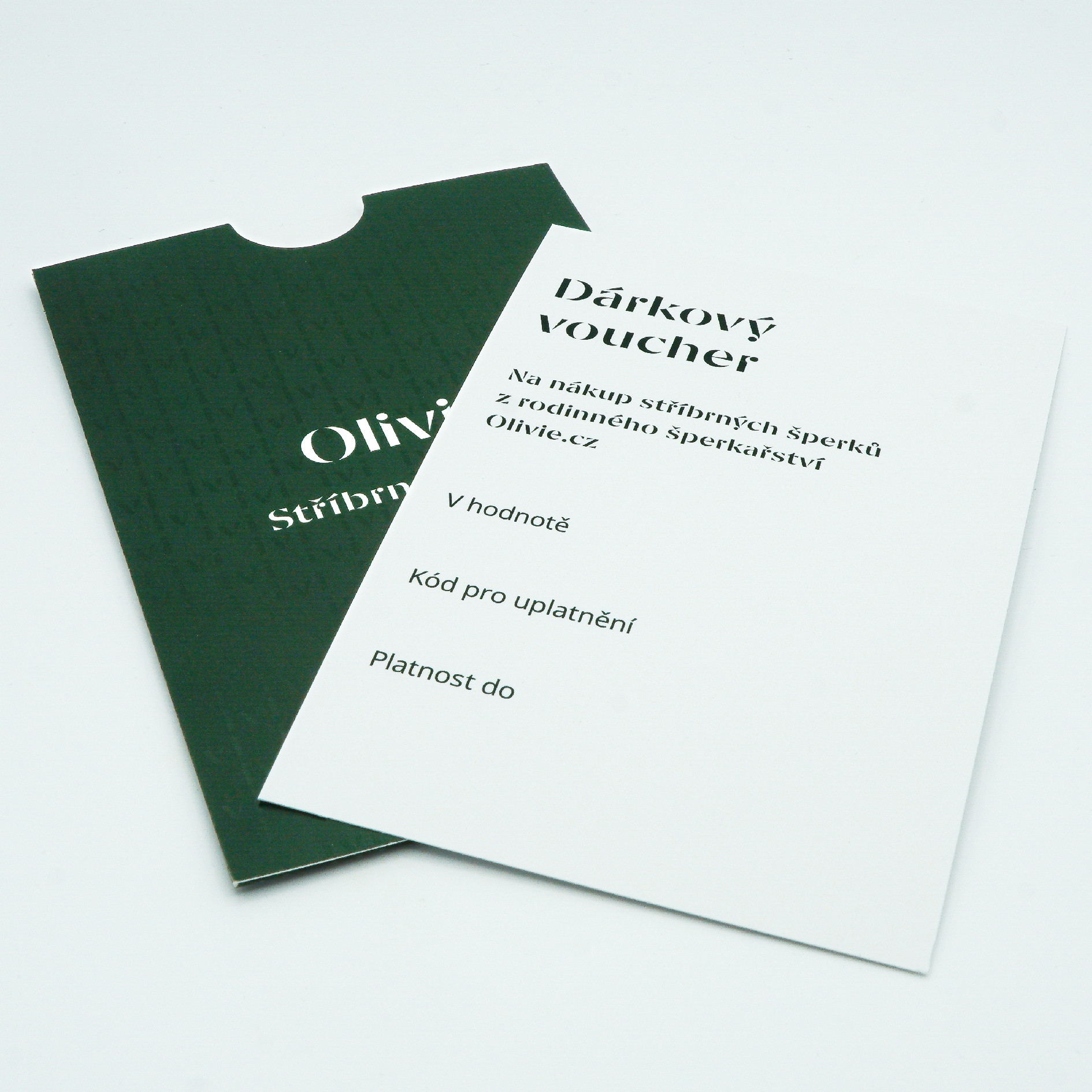 Olivie DÁRKOVÝ POUKAZ tištěný 1639 Hodnota: 500 Kč