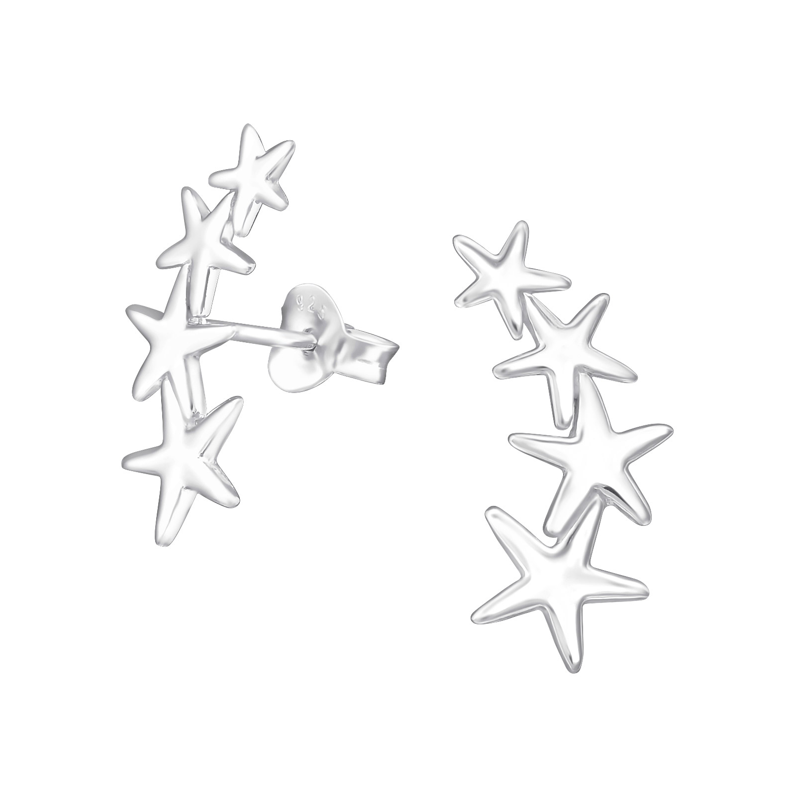 OLIVIE Stříbrné náušnice STAR 1958 Ag 925; ≤1,4 g.