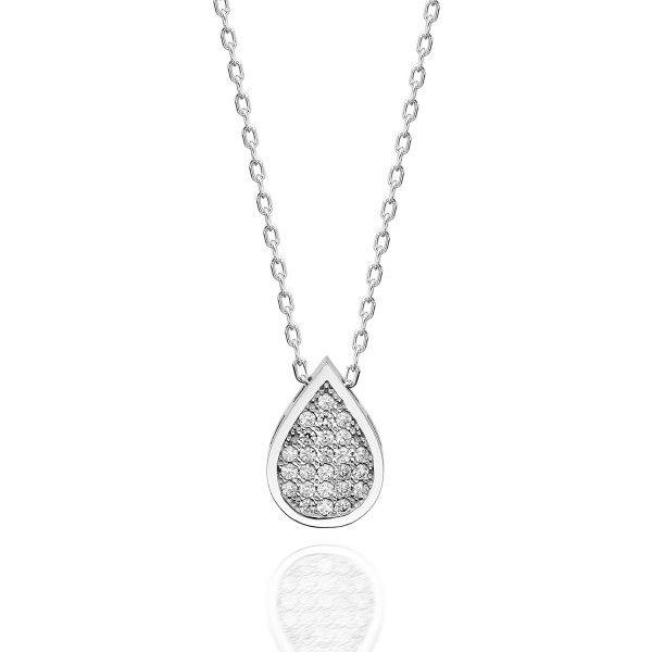 OLIVIE Stříbrný náhrdelník KAPKA se Swarovski krystaly 2328 Ag 925; ≤1,93 g.