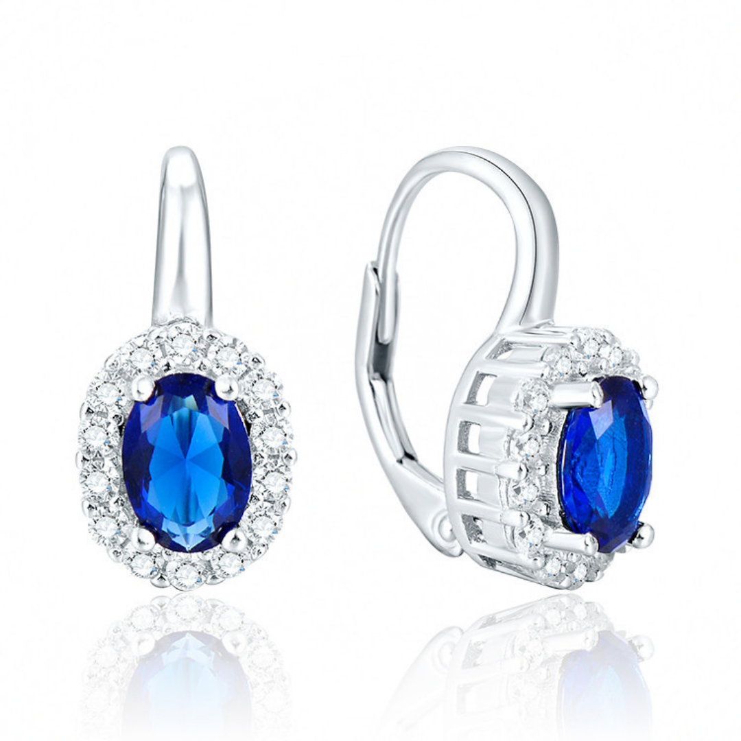 OLIVIE Stříbrné visací náušnice BLUE 2705 Ag 925; ≤3,7 g.