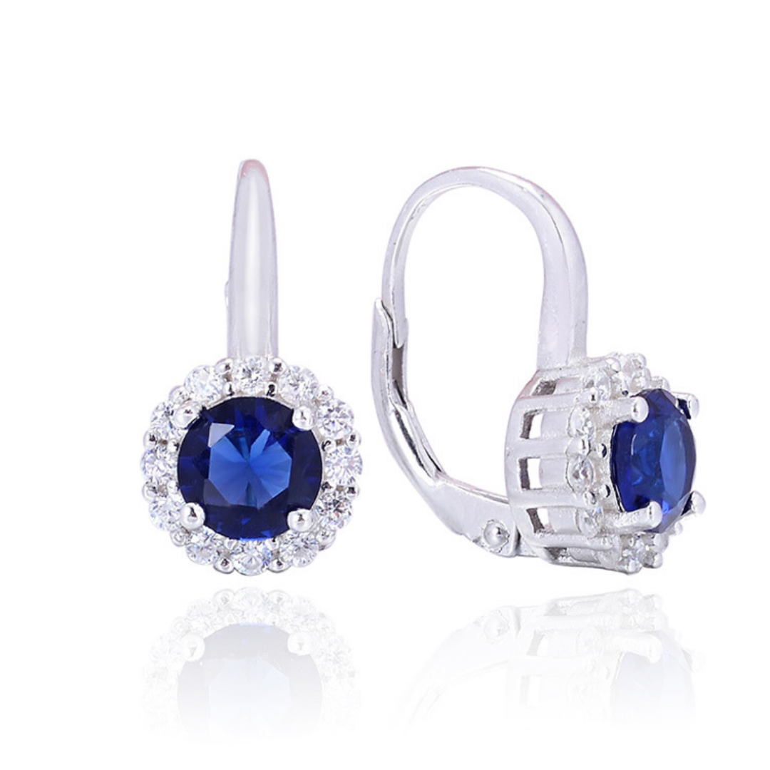 OLIVIE Stříbrné visací náušnice BLUE 2706 Ag 925; ≤3,6 g.