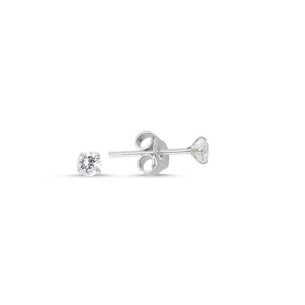 OLIVIE Stříbrné náušnice 3 mm ZIRKON 2820 Ag 925; ≤0,3 g.