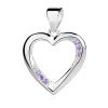 Stříbrný přívěsek SRDCE VIOLET od OLIVIE