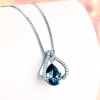 Stříbrný náhrdelník MODRÝ ZIRKON