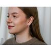 Geometrické stříbrné náušnice OLIVIE