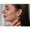 Stříbrné visací náušnice BÍLÝ OPÁL od OLIVIE