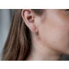 Stříbrné náušnice STUDÁNKA se zirkony OLIVIE.cz. Krásný dárek k narozeninám.