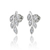 Stříbrné náušnice na šroubek VĚTVIČKA se zirkony koupíte jen u OLIVIE.cz.