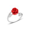 Stříbrný prsten RŮŽE, nejkrásnější dárek z lásky k Valentýnu, výročí nebo narozeninám koupíte v internetovém obchodě se stříbrnými šperky OLIVIE.cz