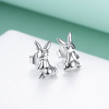 Stříbrné náušnice ZAJÍC