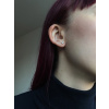 Stříbrné 3mm náušnice na šroubek se zirkonem od OLIVIE jsou vhodné i do druhé ušní dírky.