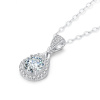 Stříbrný náhrdelník 1ct 6,5mm drahokam MOISSANITE koupíte u OLIVIE.cz. Hodnotný a luxusní dárek pro ženu k narozeninám, výročí nebo Vánocům.