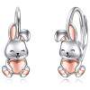 Stříbrné visací náušnice KRÁLÍK se srdíčkem od Olivie.