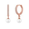 9351 Stříbrné náušnice s perlou ROSE