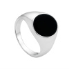 Masivní moderní pánský prsten ČERNÝ ONYX.