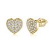9480 Stříbrné náušnice SRDÍČKO GOLD