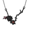 Designový náhrdelník ČERNÁ RŮŽE je pokovený černým zlatem. Olivie.