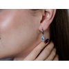Stříbrné náušnice KAPKA AQUAMARINE