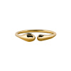 9463 Stříbrný prsten KAPKA GOLD od OLIVIE.cz