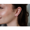 Stříbrné náušnice 3mm MOISSANITE od Olivie.