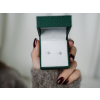 Stříbrné náušnice 3mm MOISSANITE od Olivie.