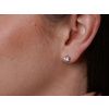 Stříbrné náušnice 5mm MOISSANITE od Olivie.