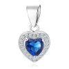 Stříbrný přívěsek SRDÍČKO SAPPHIRE