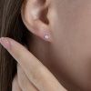 Stříbrné náušnice 3 mm ZIRKON od OLIVIE.