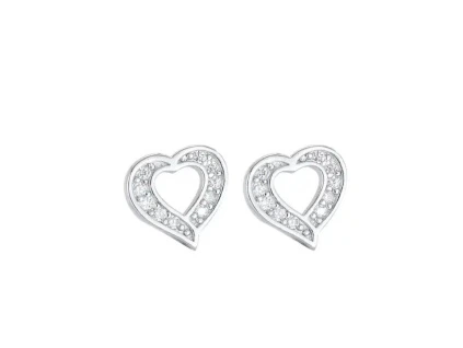 Stříbrné náušnice SRDÍČKO