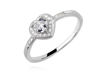 Stříbrný prsten ČIRÉ SRDCE