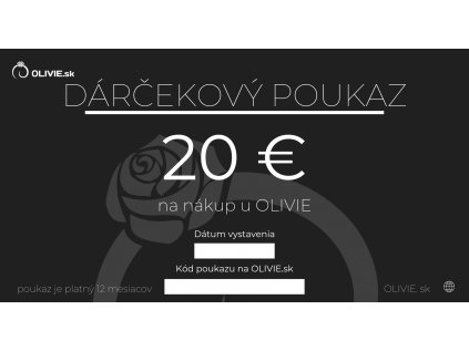 DARČEKOVÝ POUKAZ elektronický na nákup strieborných šperkov z e-shopu OLIVIE.sk