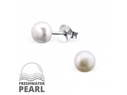 1302 Strieborné náušnice s perlou